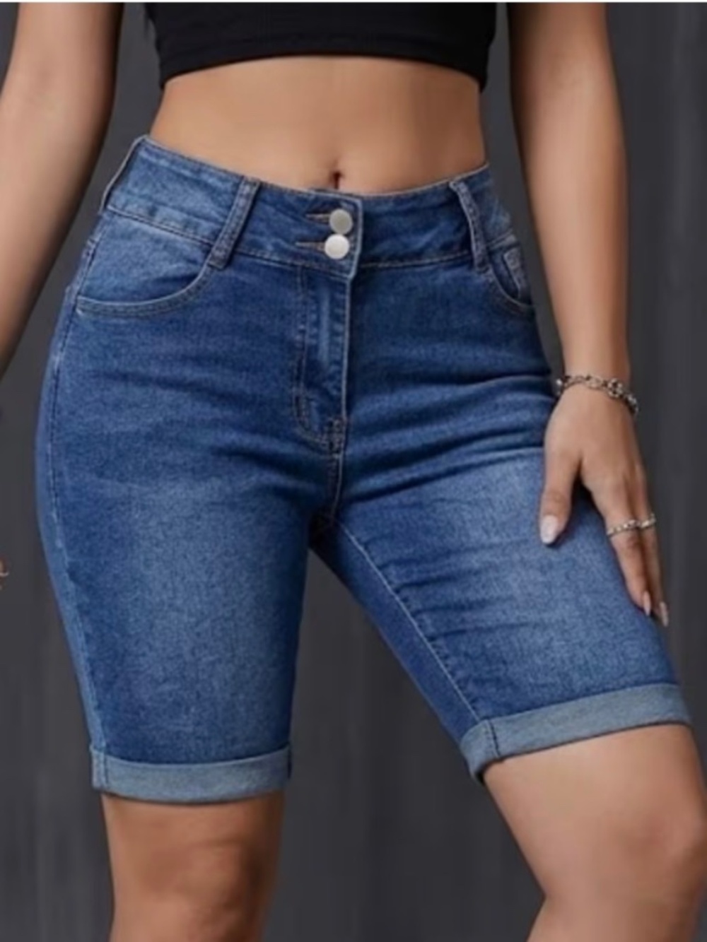 Denim Bermuda Shorts | Size: XL